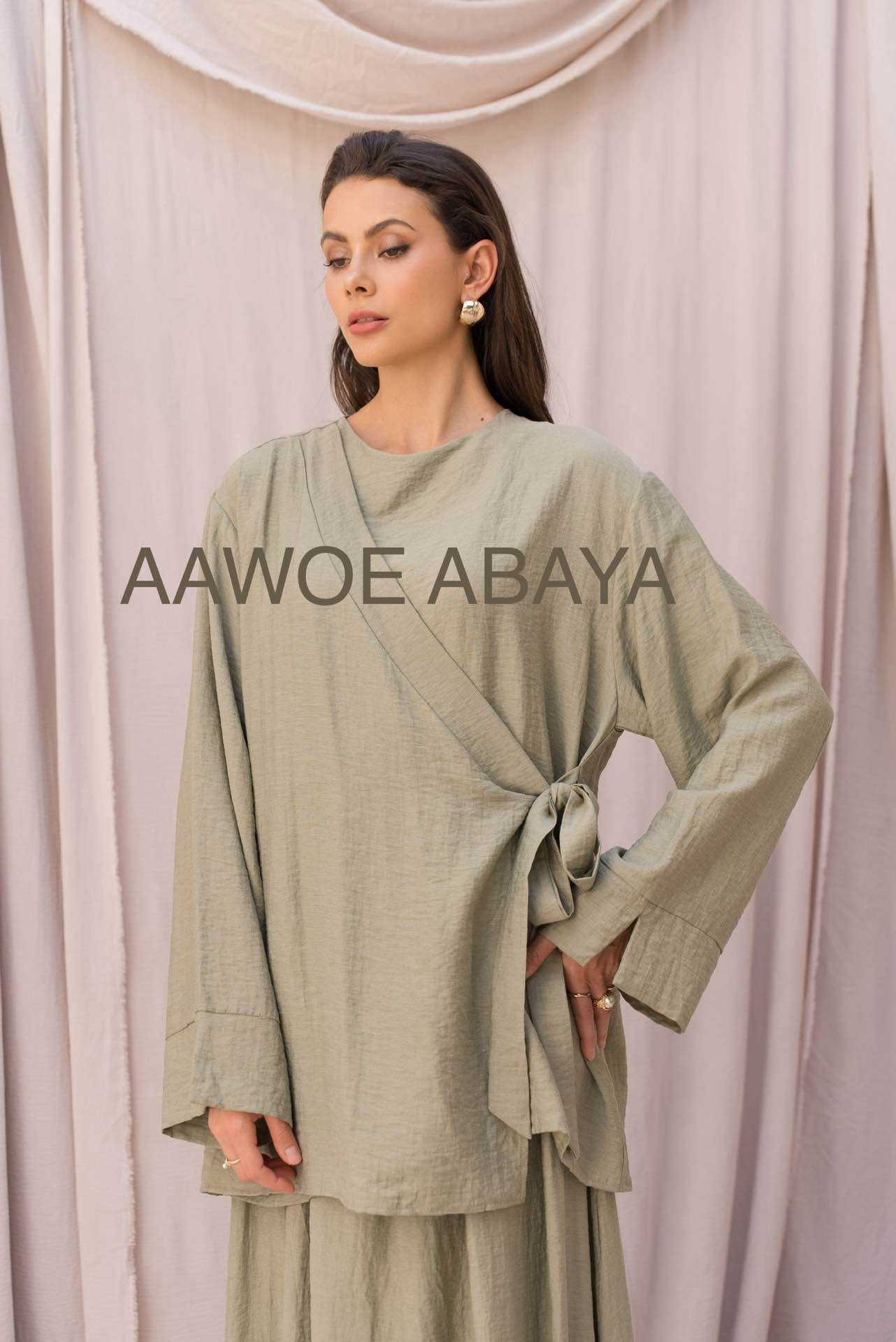 Aawoe Abaya - Wholesale Tops Set - Women's - Chic Set with Long Sleeves - 2422-EN7