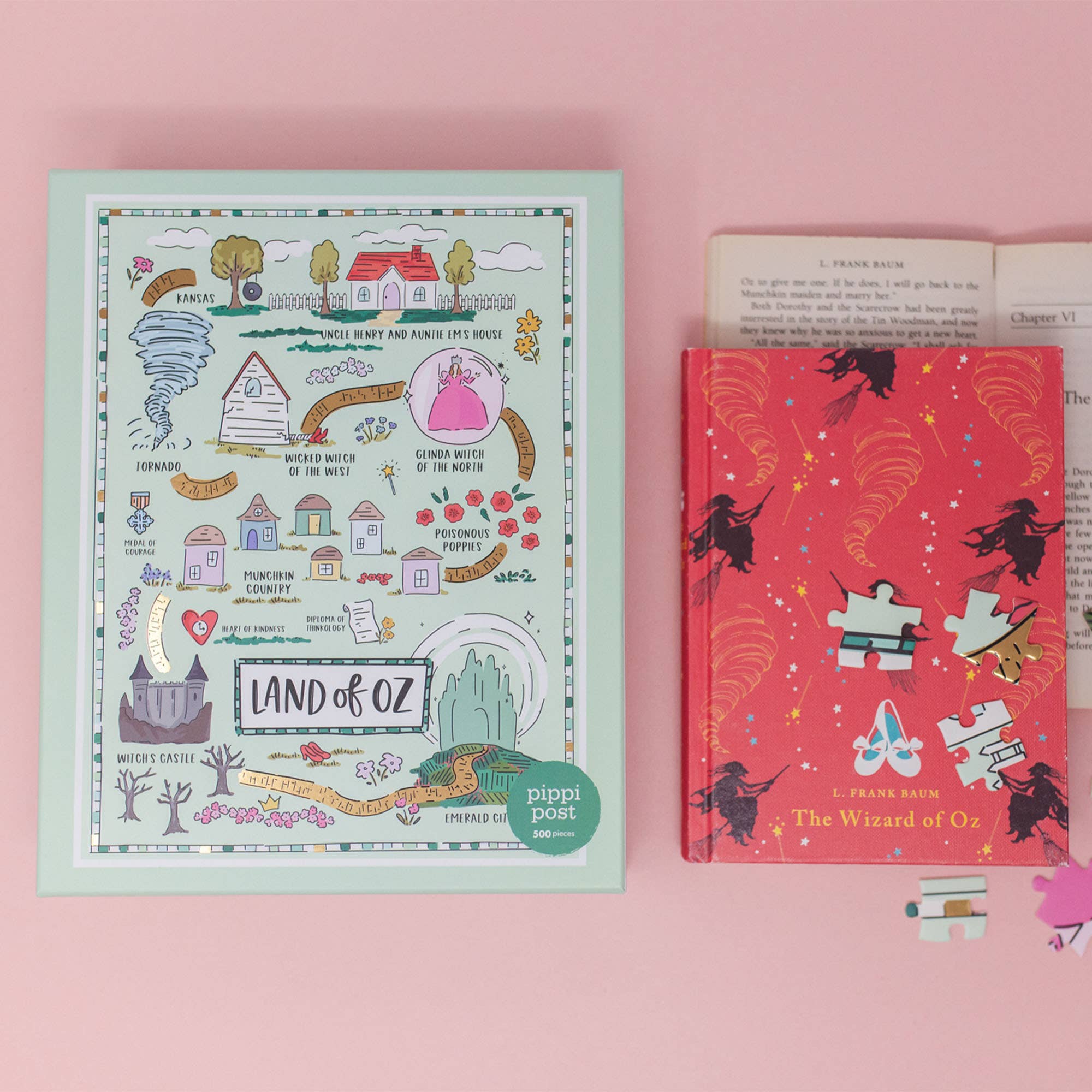 Pippi Post - Vendita all'ingrosso Puzzle - Bambini - Mappa de Il Mago di Oz - Puzzle da 500 pezzi7