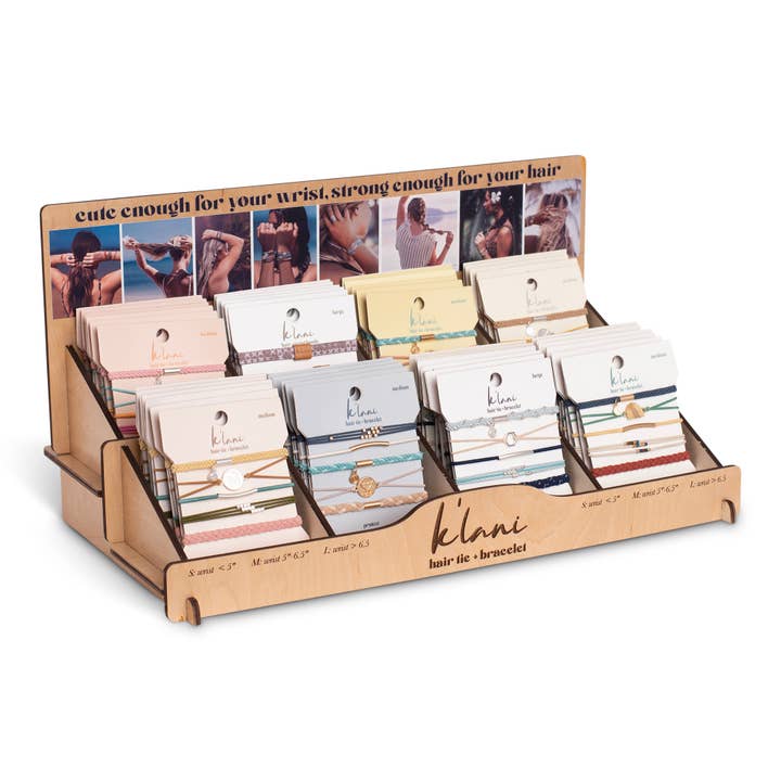K'Lani hair tie bracelets - Wholesale Retailer Display - Beauty & Wellness - 2TIER DISPLAY free to new cust. MUST BE IN CART and $456 min
