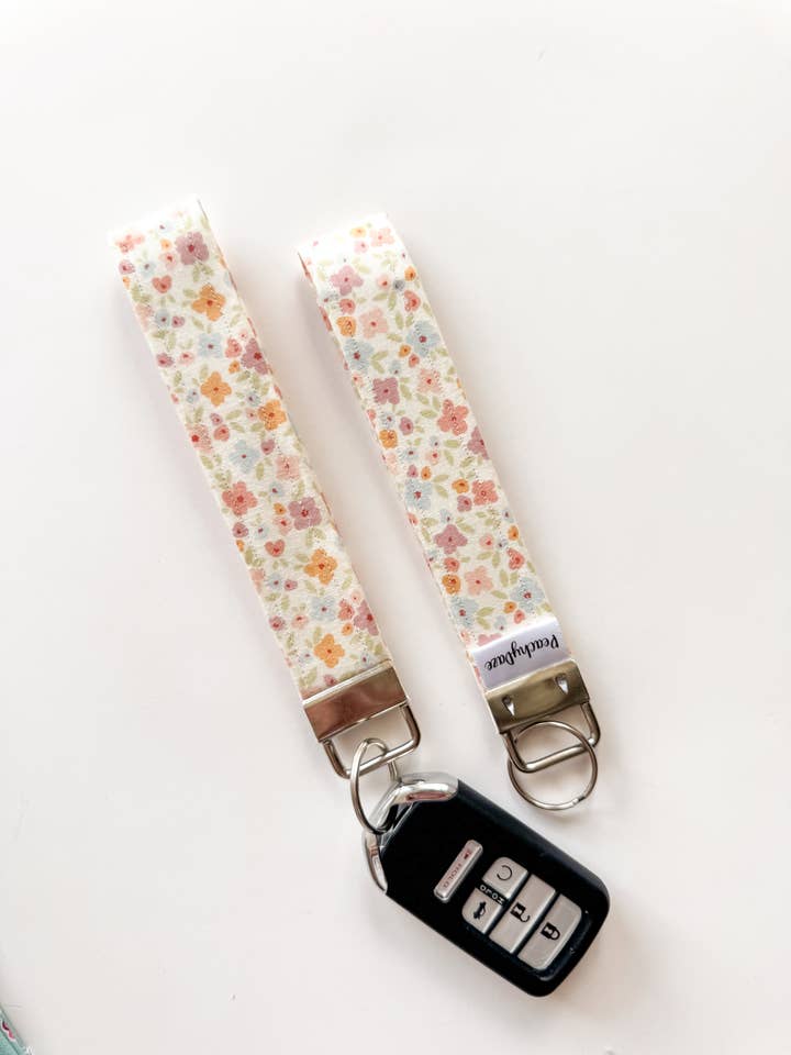 Peachy Petals Keychain Wristlet for wholesale by Peachy Daze Boutique