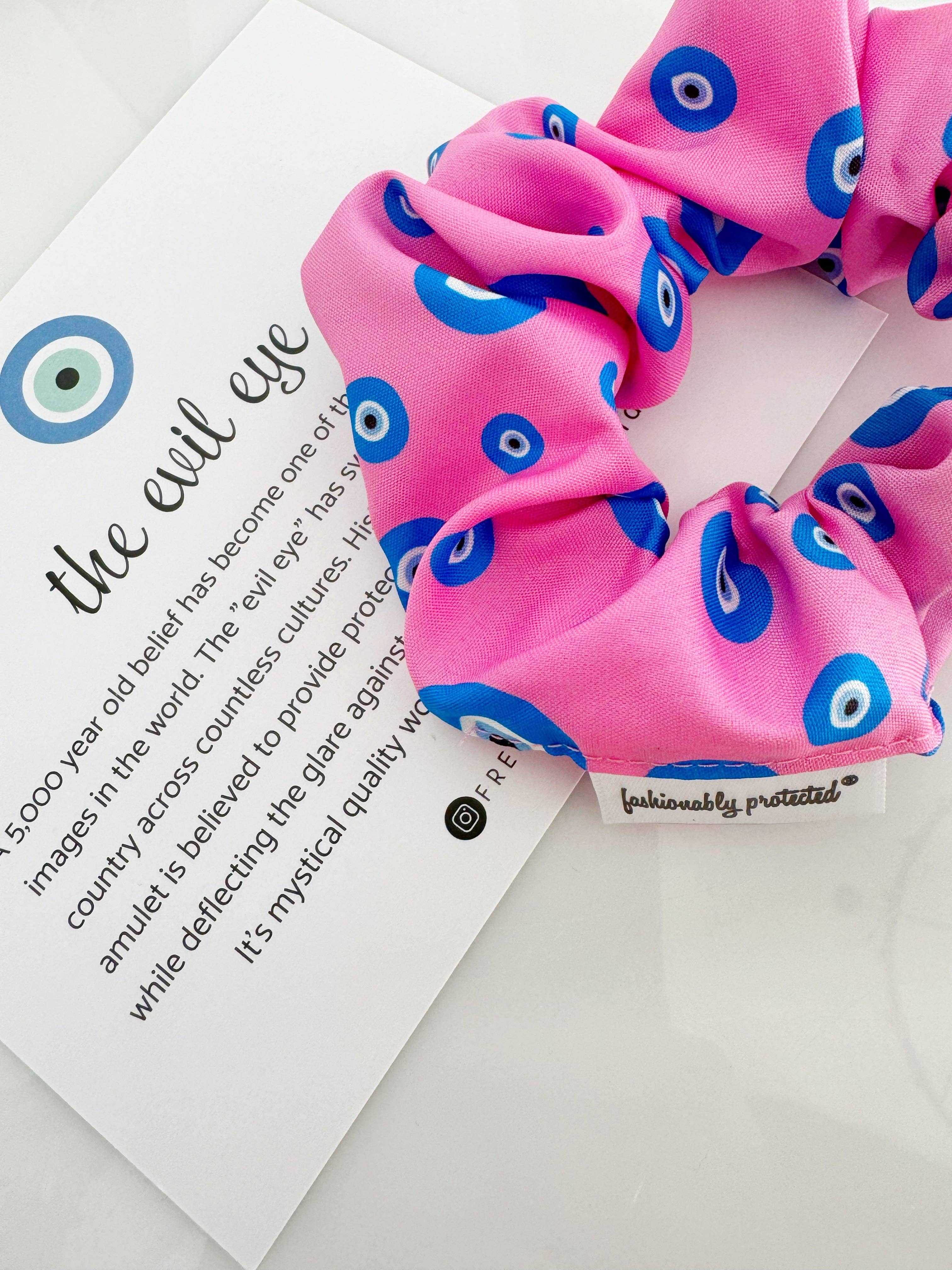 FRESHALAMODE / fashionably protected - Wholesale Scrunchie - Dames - Roze Boze Oog Oversized Haarelastiek Scrunchie Cadeau7