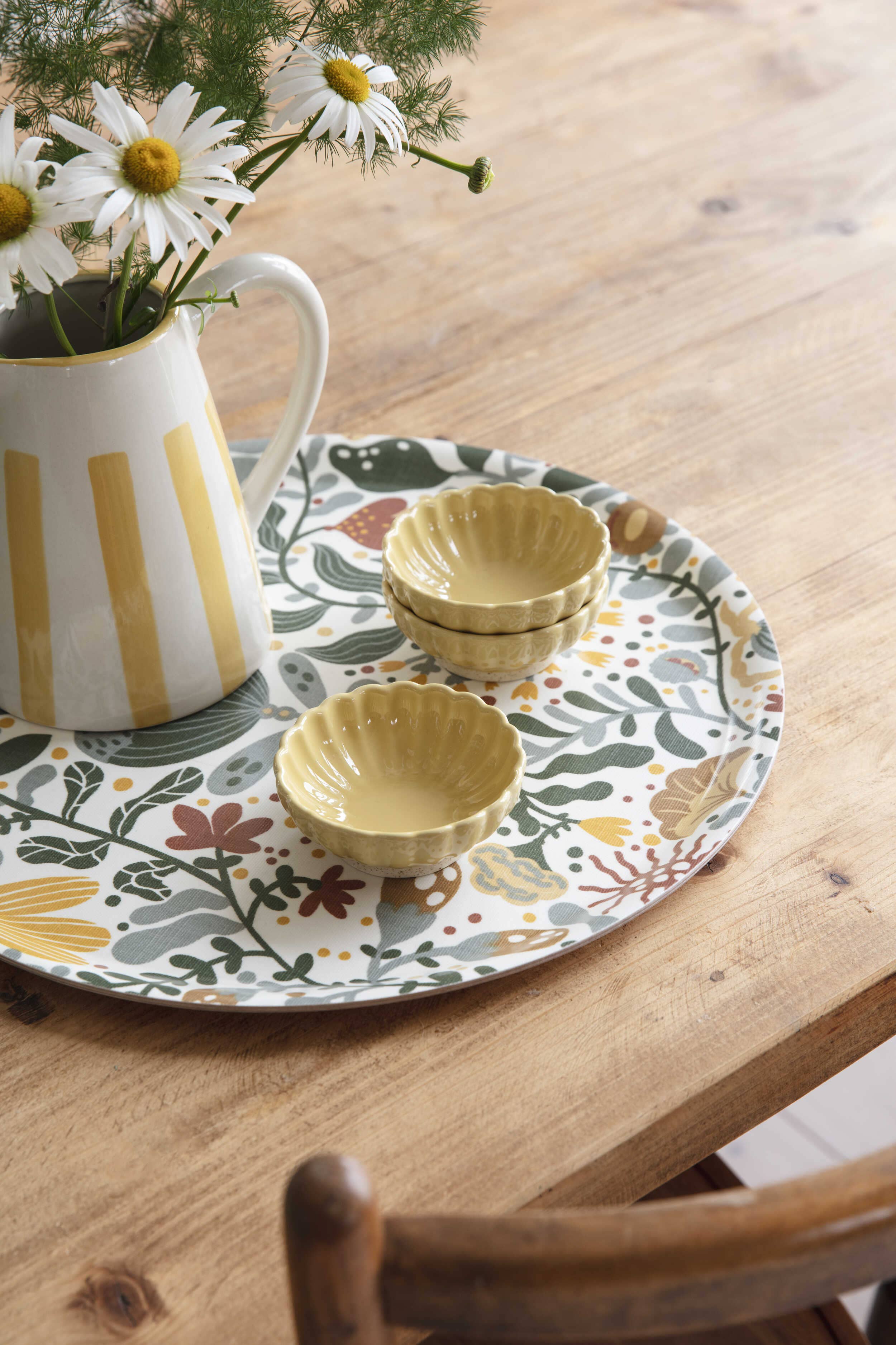 Spira of Sweden - Wholesale Serving Tray - MYLLRA tray Ø38 cm - Yellow1