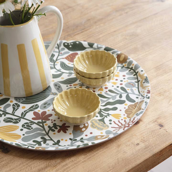 Spira of Sweden - Wholesale Serving Tray - MYLLRA tray Ø38 cm - Yellow1