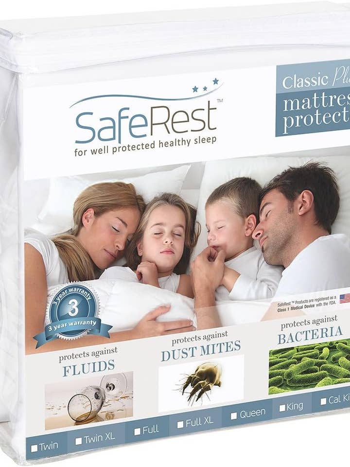 SafeRest Twin XL (Extra Long) Classic Plus Mattress Protector, Waterproof (New) for wholesale by TradePort
