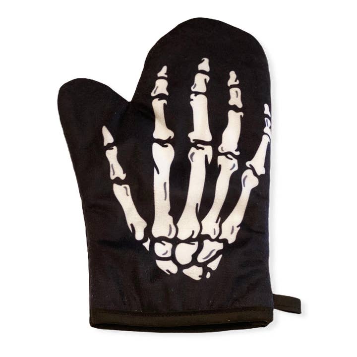 Black Skeleton Hand Oven Mitt Halloween Pot Holder Cool Idea for wholesale on Faire