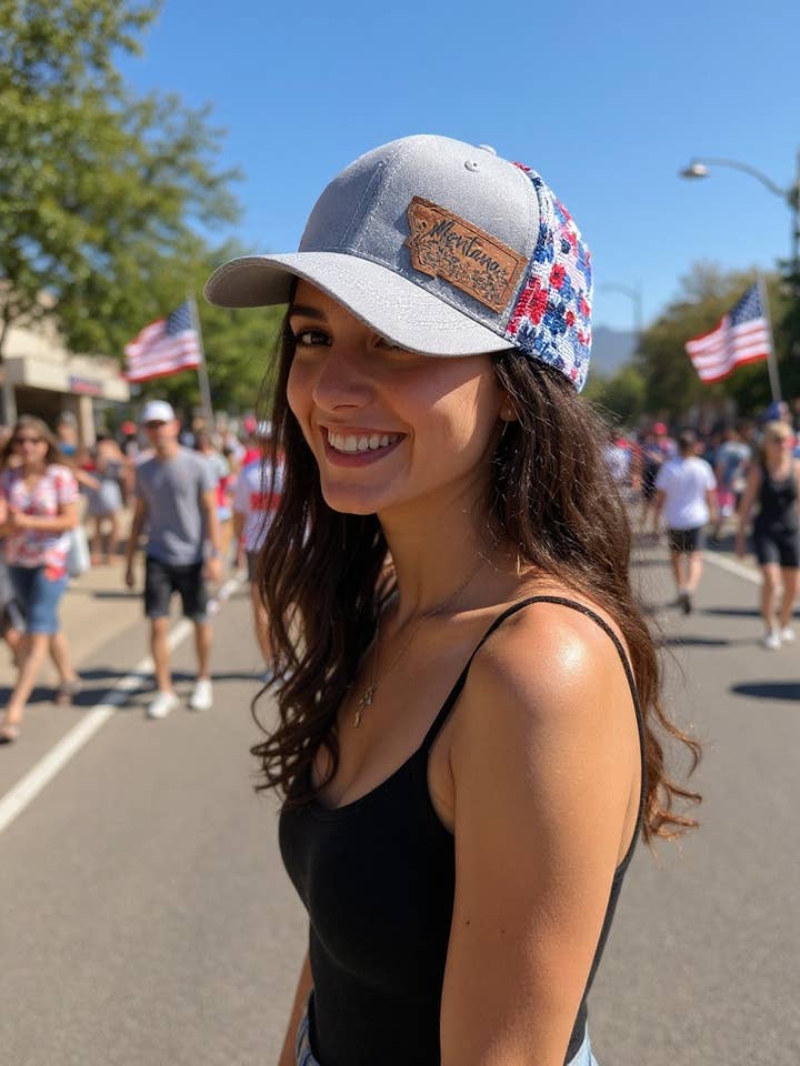Patriotic Floral Montana Snapback All states available for wholesale by BRIARANDSPHINX
