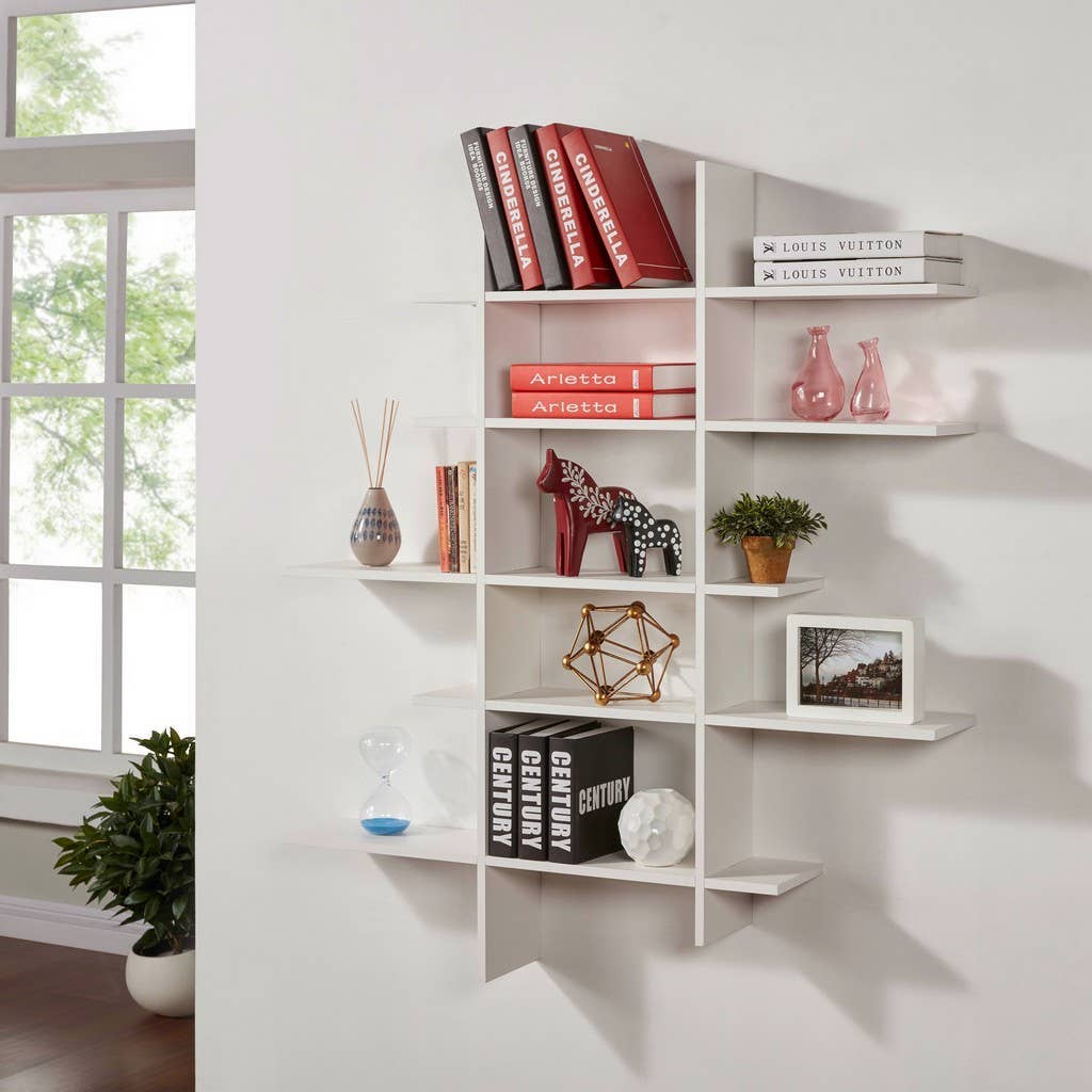Danya B – wholesale Wall-mounted shelf – Five Level Asymmetric Wall Shelf4