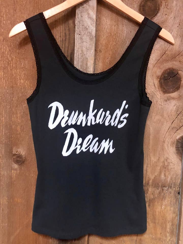 Drunkards Dream Lace Tank Blk/Wht for wholesale by Bandit Brand