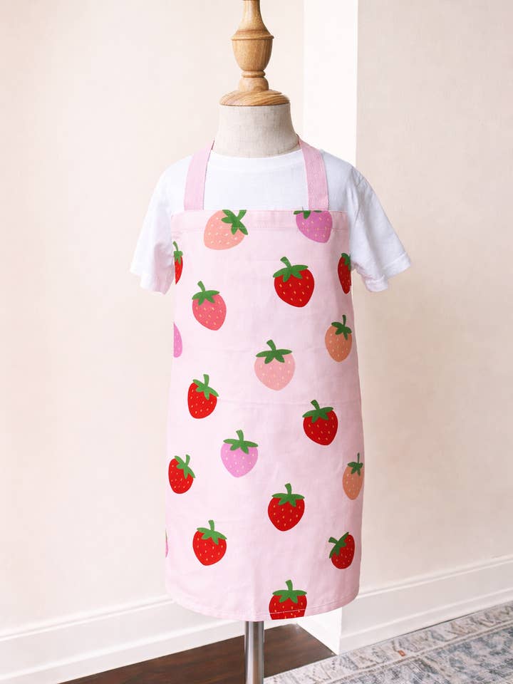 Erdbeer Kinder Schürze für den Großhandel von Tickle Me Lavender