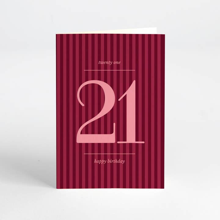 Card - 21st Birthday for wholesale by Zetta Florence