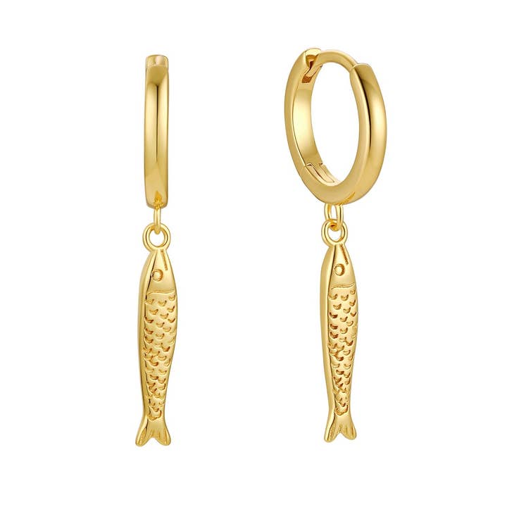 Sardine Hoops in 18k Gold and other Purchase Wholesale fresh sardines. Free Returns & Net 60 Terms on Faire trending on Faire.