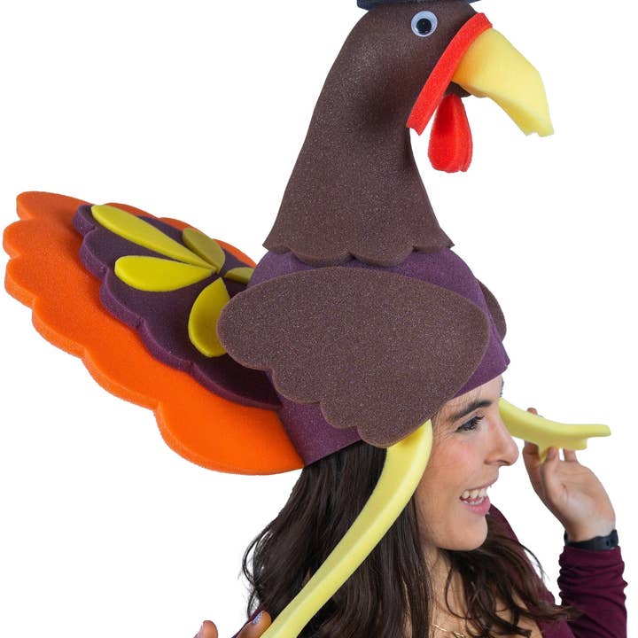 Foam Party Hats – wholesale Partyhatt/-krona – Thanksgiving Turkey Hat2
