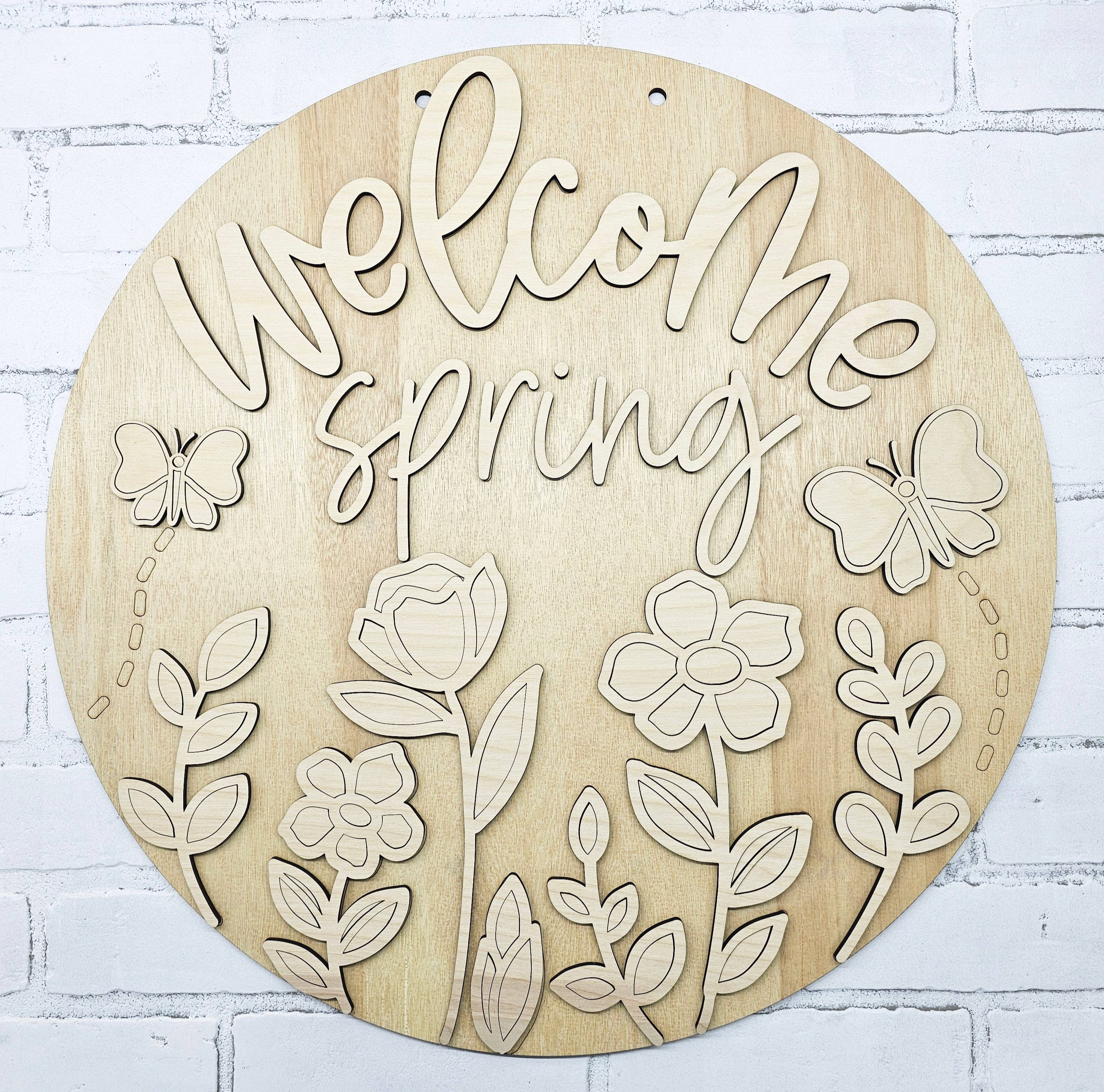 Teal Moon Creations - Wholesale DIY Craft Kit - DIY Spring Wildflowers Door Hanger3