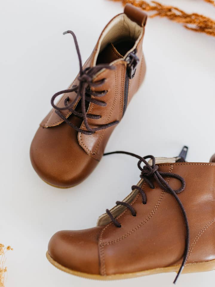 NU Squirrel - Vintage premium leather oxford boots - Toddler for wholesale by Pabucun Nu