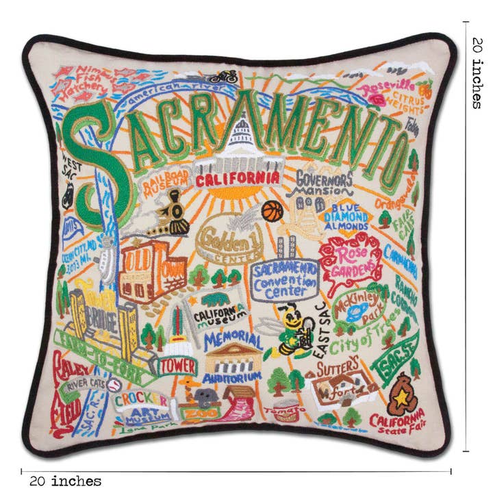catstudio - Wholesale Throw/Decorative Pillow - Sacramento Hand-Embroidered Pillow6