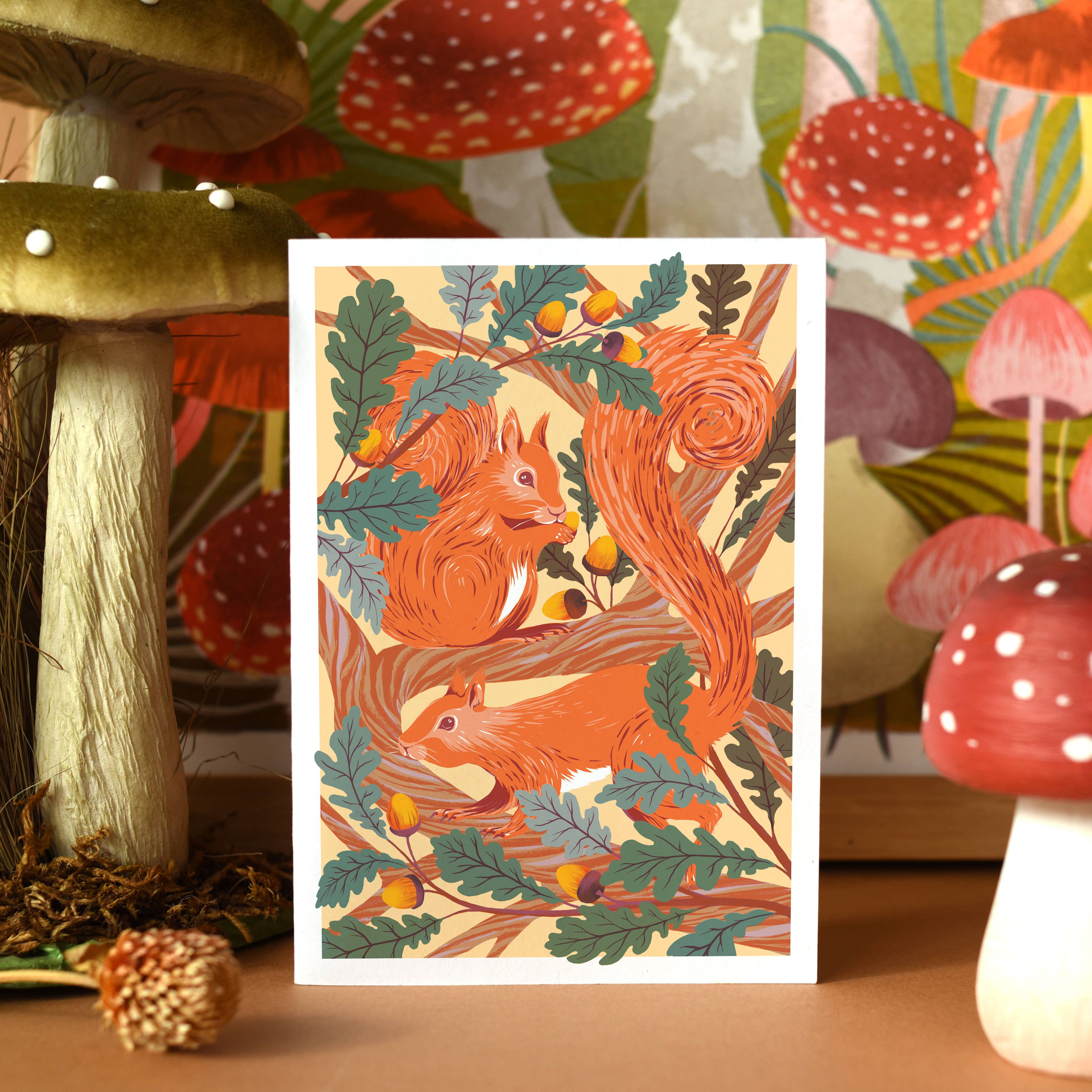 Printer Johnson Ltd – wholesale Everyday greeting card – Red Squirrels | Everyday greetings card | Wildlife, nature2