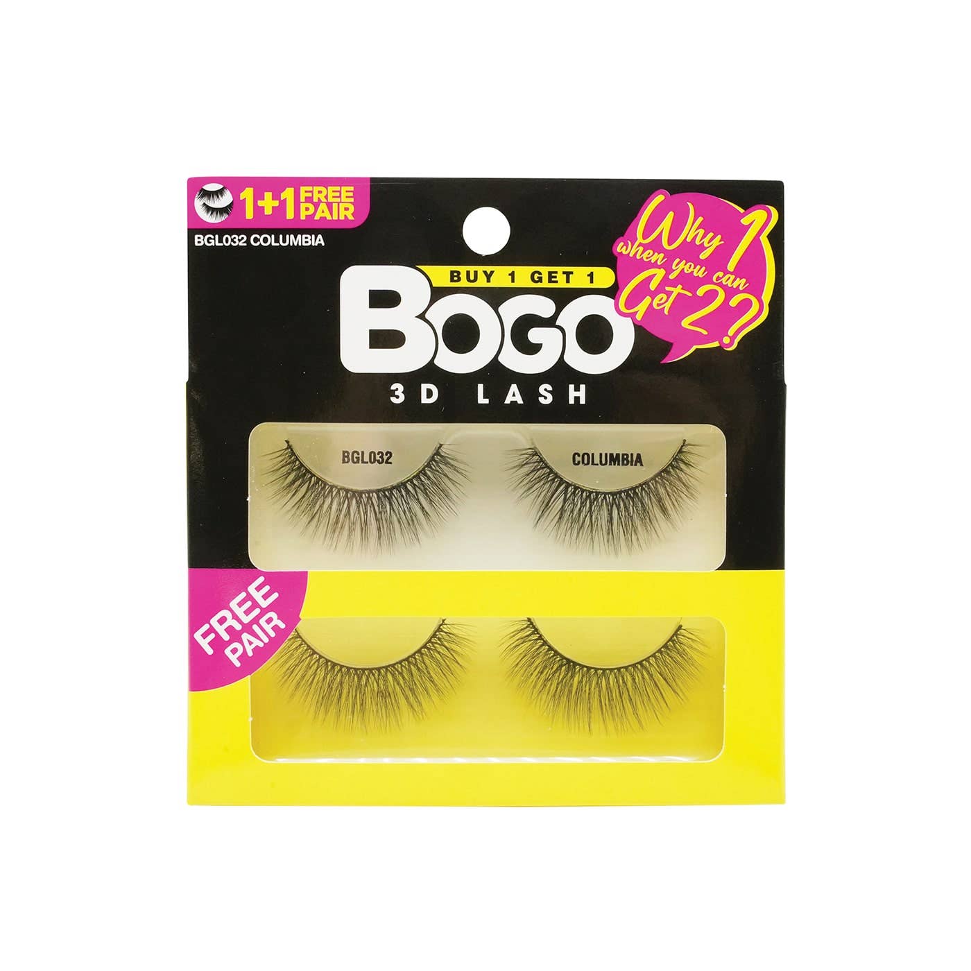EBIN NEW YORK - Wholesale False/Fake Eyelashes - BOGO 3D Lash - COLUMBIA0