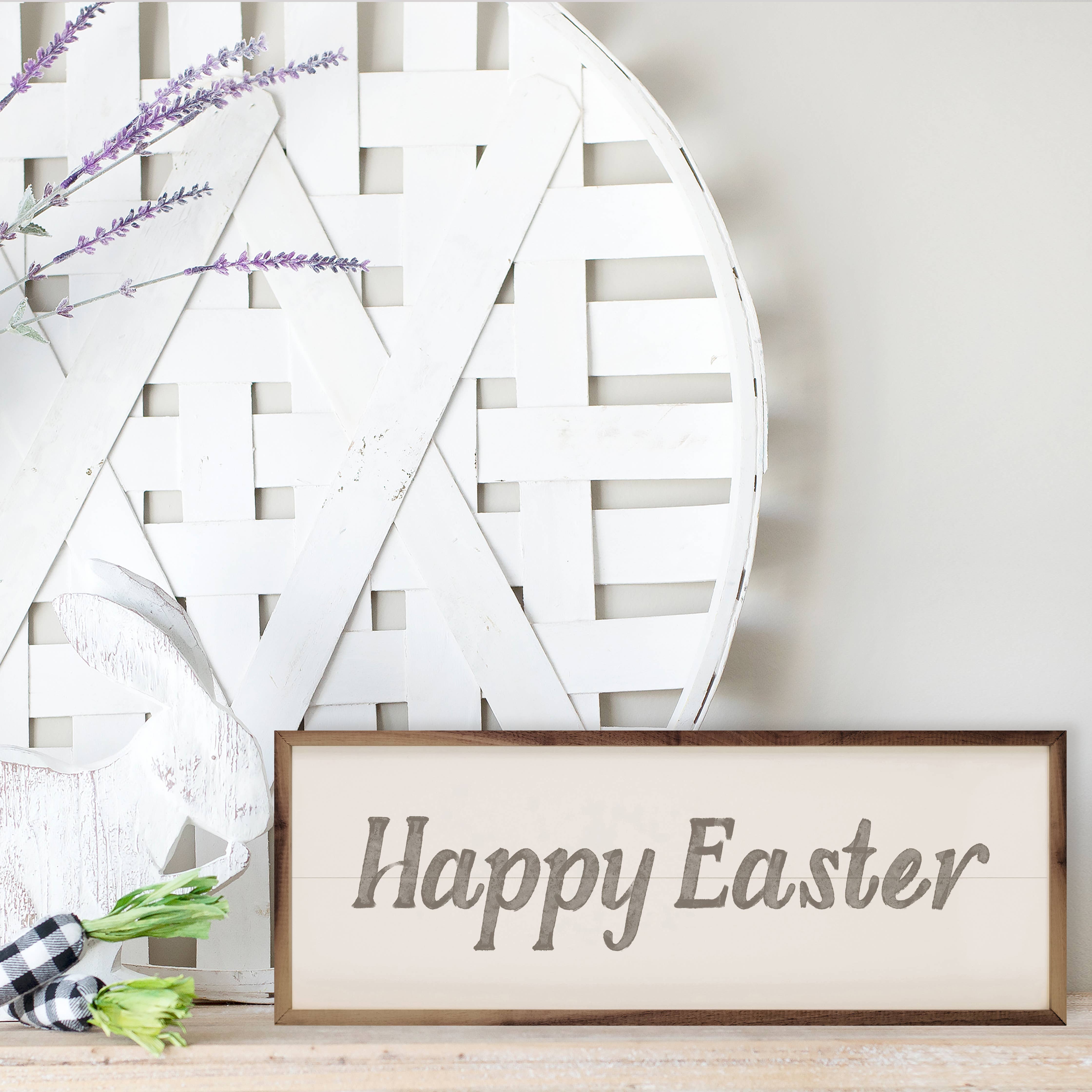Kendrick Home - Wholesale Sign - Happy Easter Gray Watercolor1