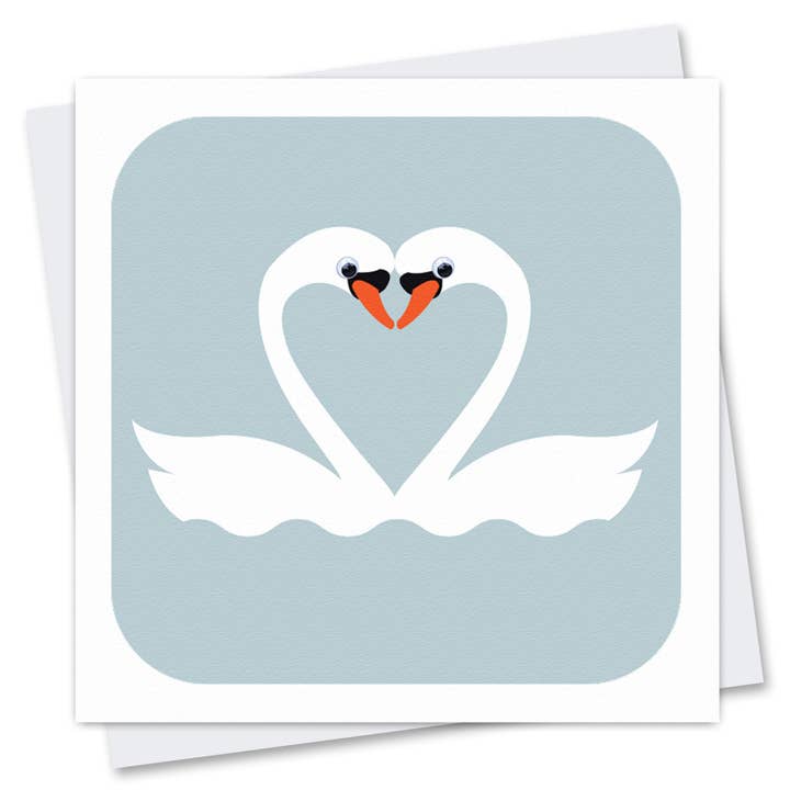 Swan Birthday Card | Bird Cards | Wildlife Cards for wholesale by Stripey Cats Cards