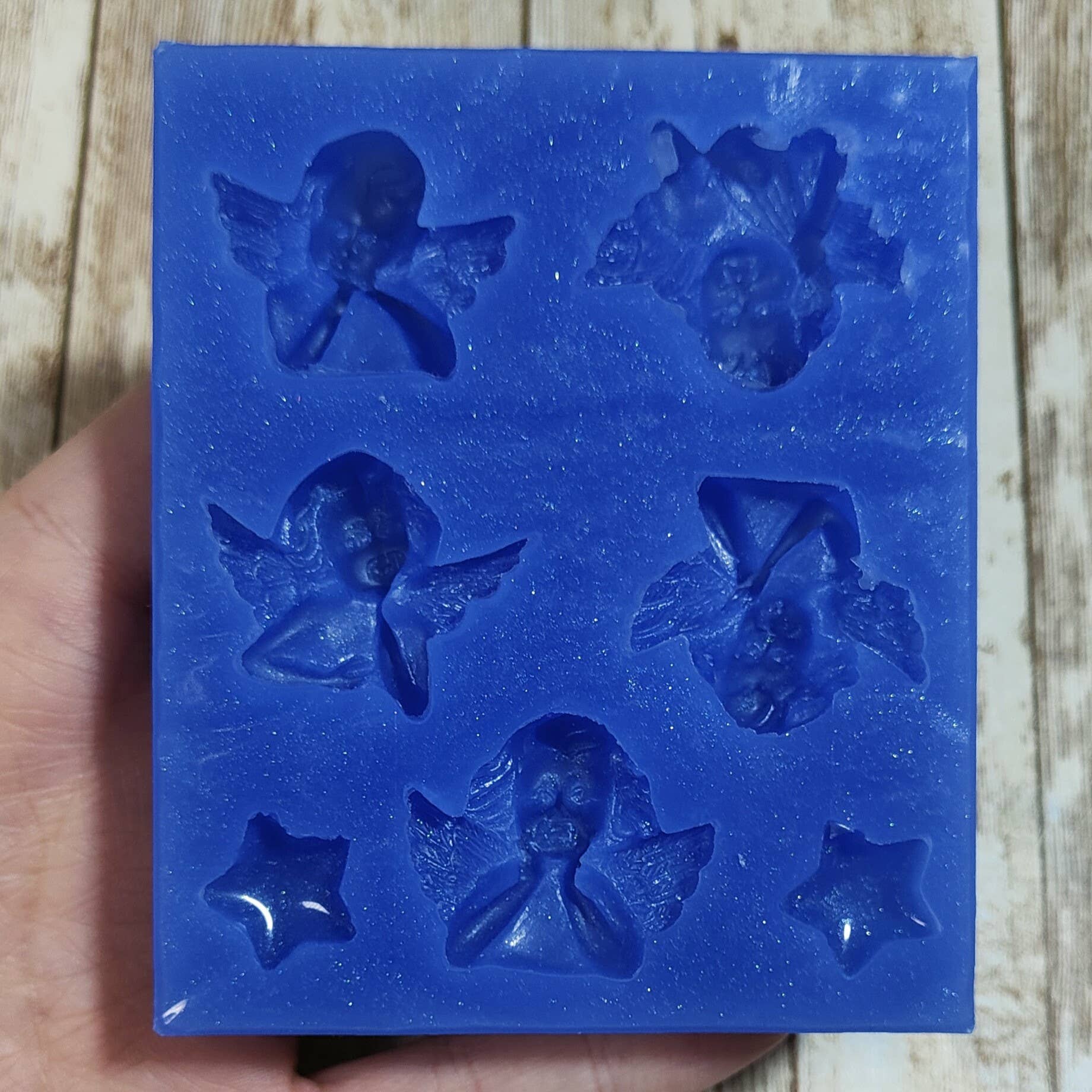 Serena Creazione di Serena Stampone - Vente Kit de bricolage - Moule Angioletti Putti 3cm en silicone pour résine et plâtre3