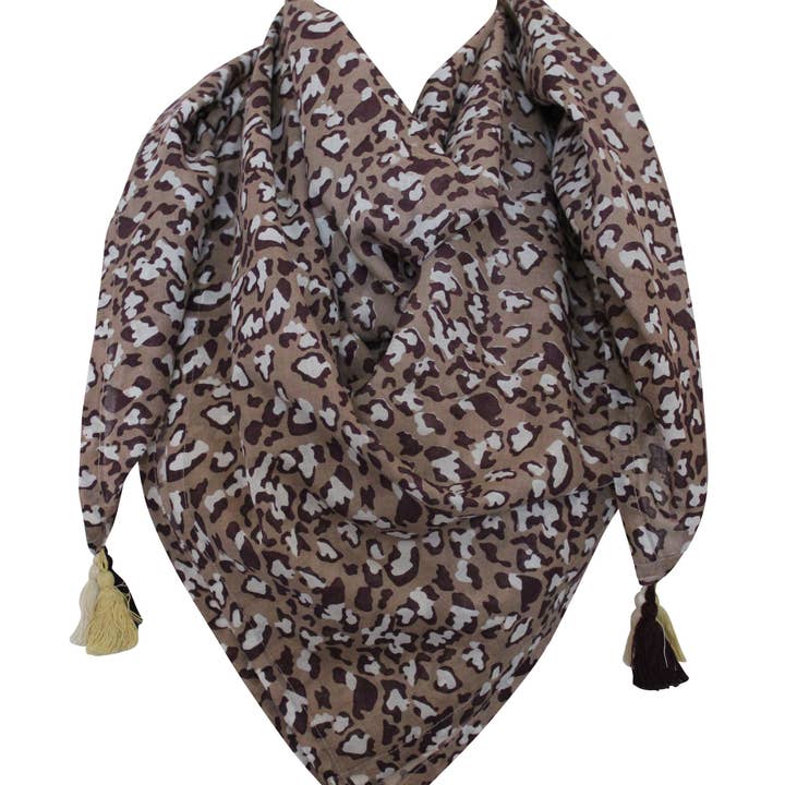 Leopard Animal Print Cotton Scarf for wholesale by Deidaa