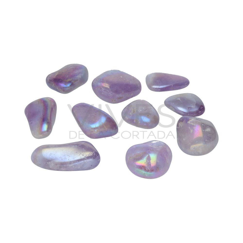 Vives de la Cortada S.L – Pedra/cristal espiritual por atacado – Pedra Aqua Aura Lilás Polida