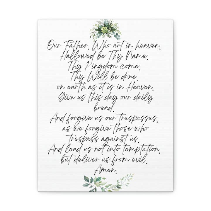 Our Father prayer wall art for wholesale by A Mom Raising Arrows