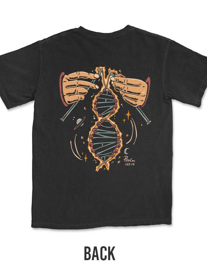 Creator God DNA Graphic Tee Black for wholesale by Hope Outfitters