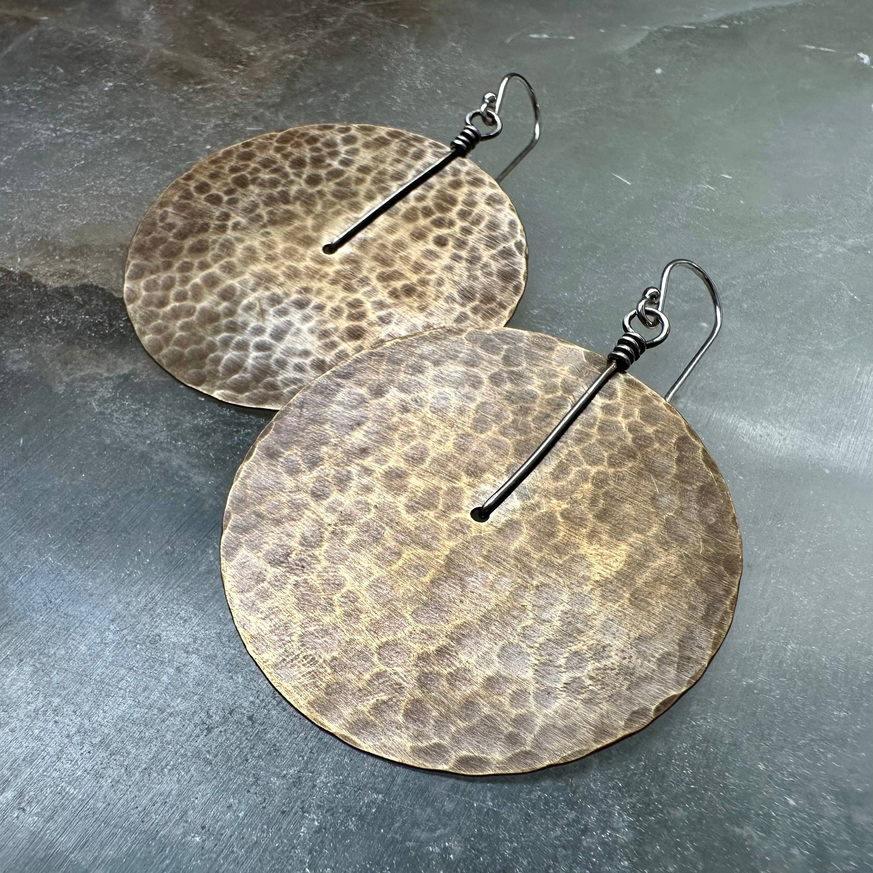 Jennifer Kahn Jewelry - Wholesale Dangle Earrings - Brass Disc Earrings4