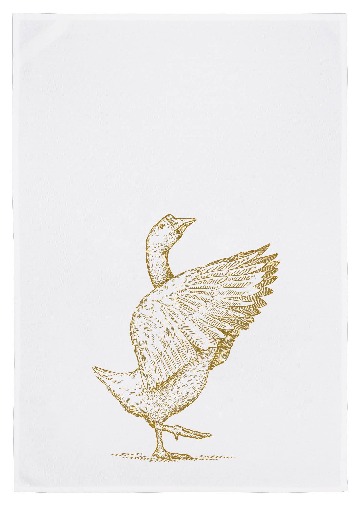 17;30 - Wholesale Tea Towel - White tea towel, wild goose0