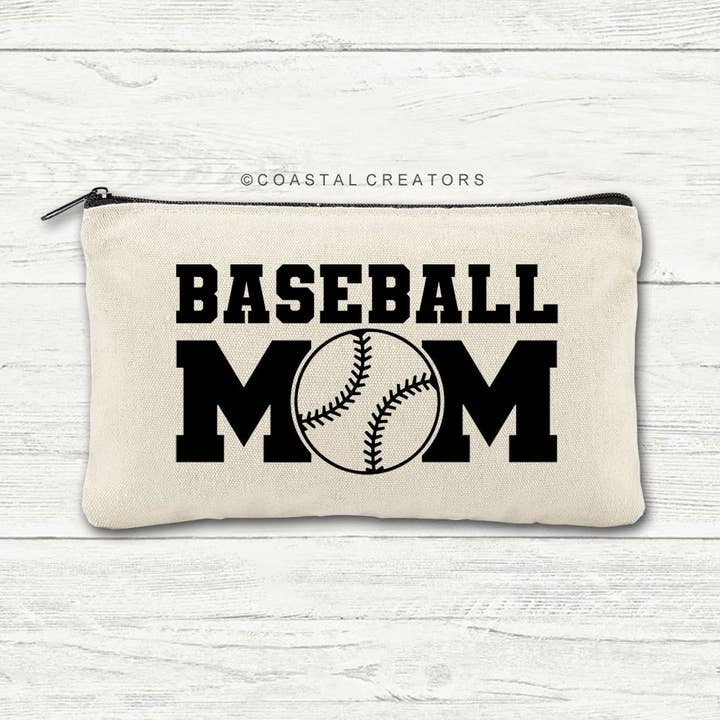 Baseball Mom Multi-Purpose Canvas Zipper Travel Sports Bag for wholesale by Coastal Creators of Connecticut