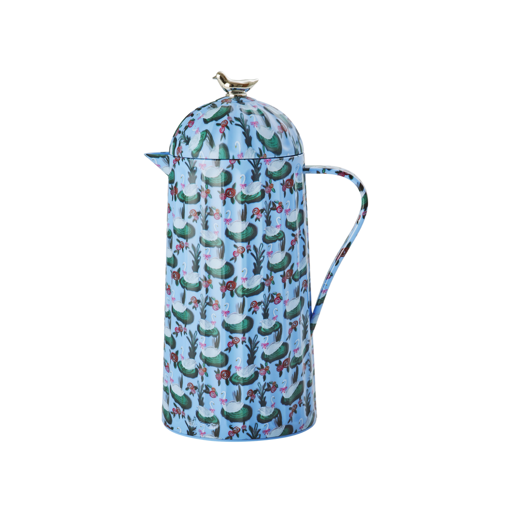 Thermo with Silver Bird Lid With Swan Lake Print for wholesale on Faire0