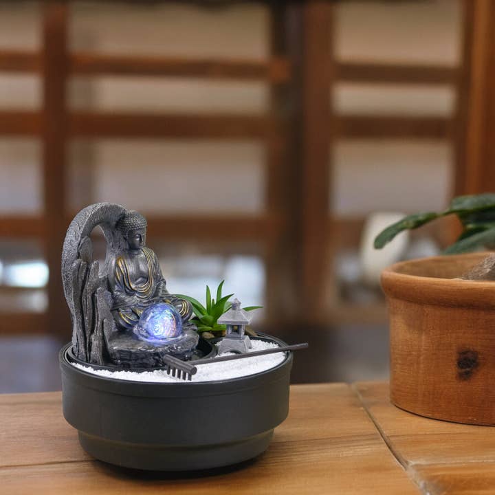 Zen'Arôme - Wholesale Decorative Tabletop Object - Sumana Indoor Cascade Zen Garden Fountain5