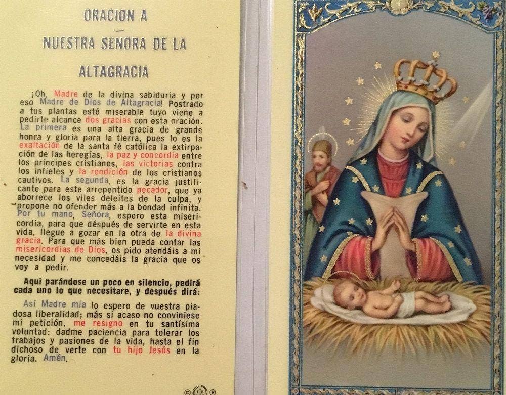 SAN JUDITAS RELIGIOUS ARTICLES - Wholesale Religious Card - ORACION A NTRA. SRA. ALTAGRACIA0