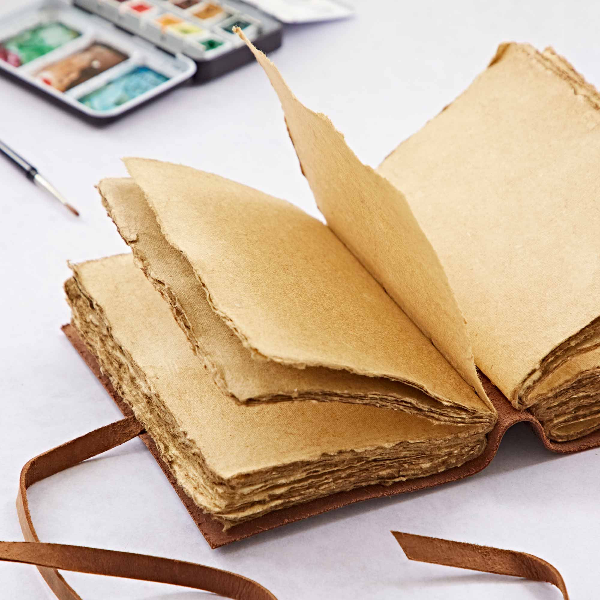 The Paper High Gift Company Limited - Vente Journal intime - Journal en cuir de buffle « Arbre de Vie » avec pierres semi-précieuses3