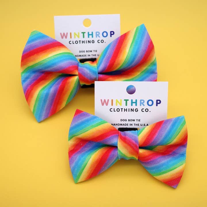 Winthrop Clothing Co. - Wholesale Pet Bow Tie - Dog - Rainbow Dog Bow Tie