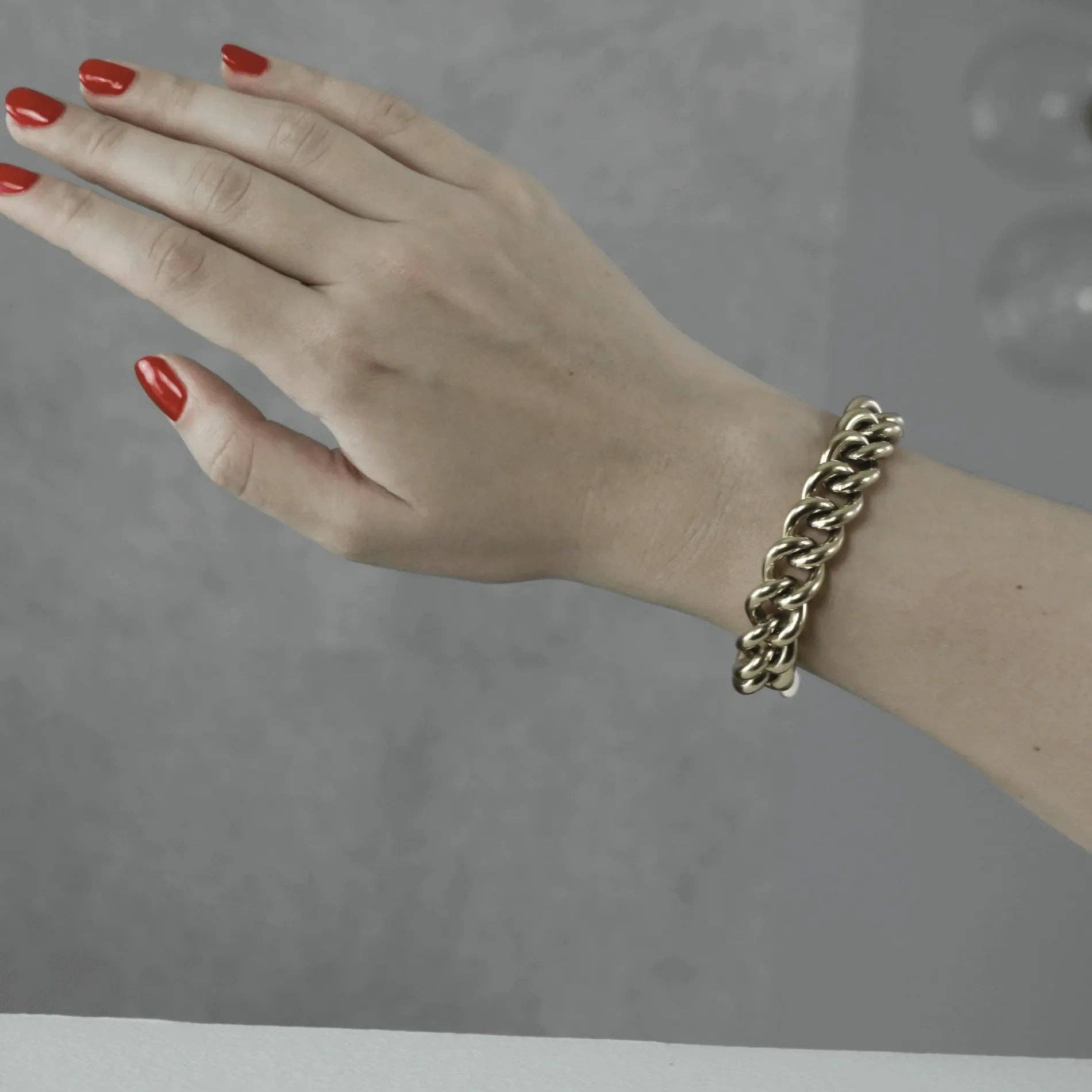 Dansk Copenhagen – Großhandel Glieder- & Kettenarmband – Courage wasserdichtes Mega Chunky Panzerarmband mit Silberbeschichtung3