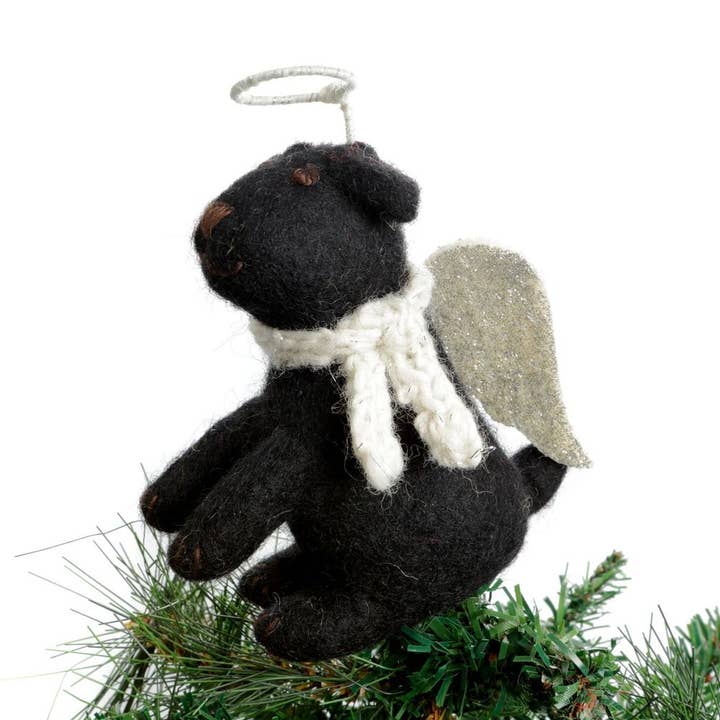 Natal - Enfeite de Árvore - Labrador Preto - Pequeno, 6 por atacado de Amica Accessories Ltd