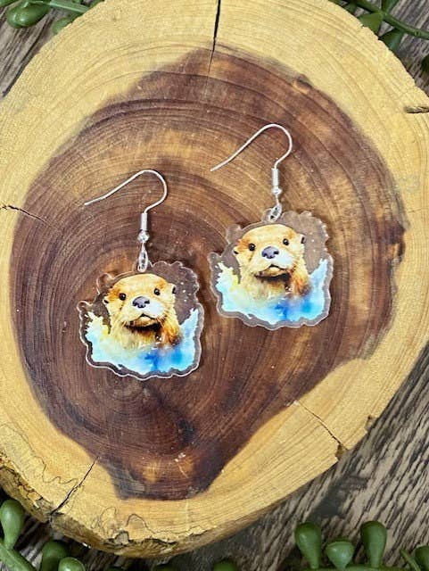 Briar layne - Wholesale Dangle Earrings - Otter Earrings - River & Sea Otter Designs for Otter Lovers