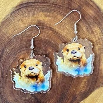 Briar layne - Wholesale Dangle Earrings - Otter Earrings - River & Sea Otter Designs for Otter Lovers0