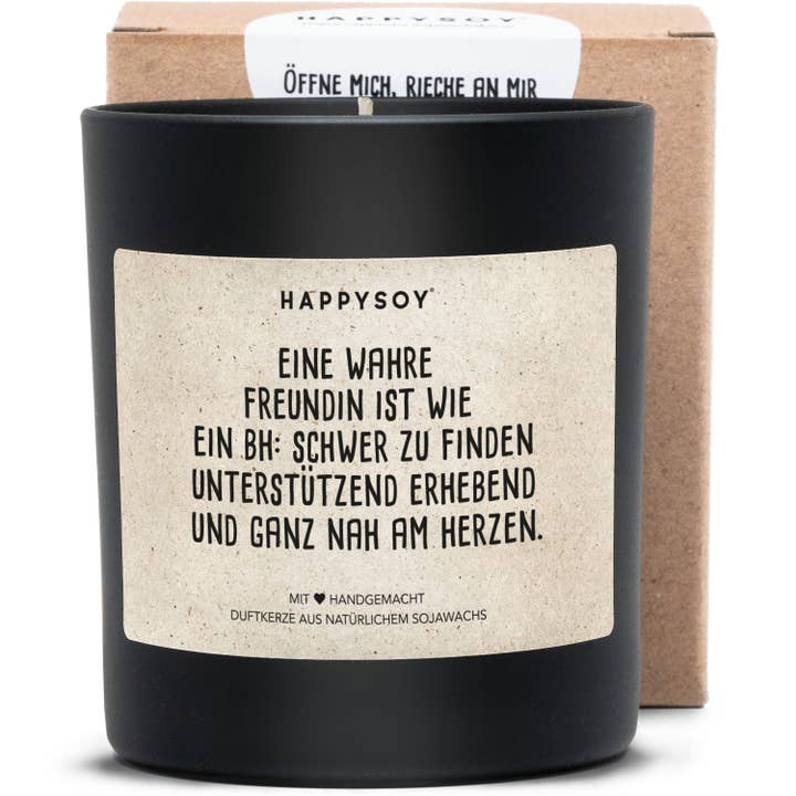 Bougie parfumée | Une vraie petite amie est comme un soutien-gorge pour la vente par Happysoy