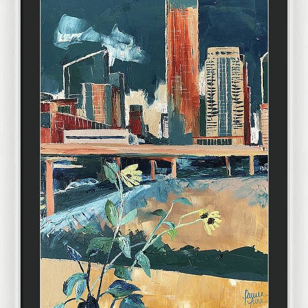 Helianthus Giganteus - Impression encadrée pour la vente par Lauren Luna Ltd Co.