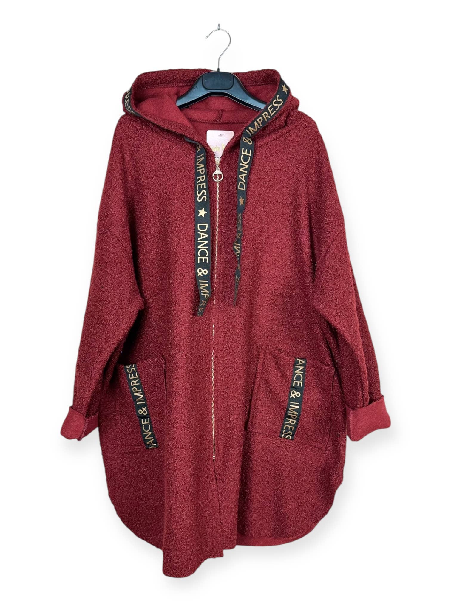 Lucky Nana - Wholesale Coat - Women's - AH 22173 - Boucle Fabric Coat18