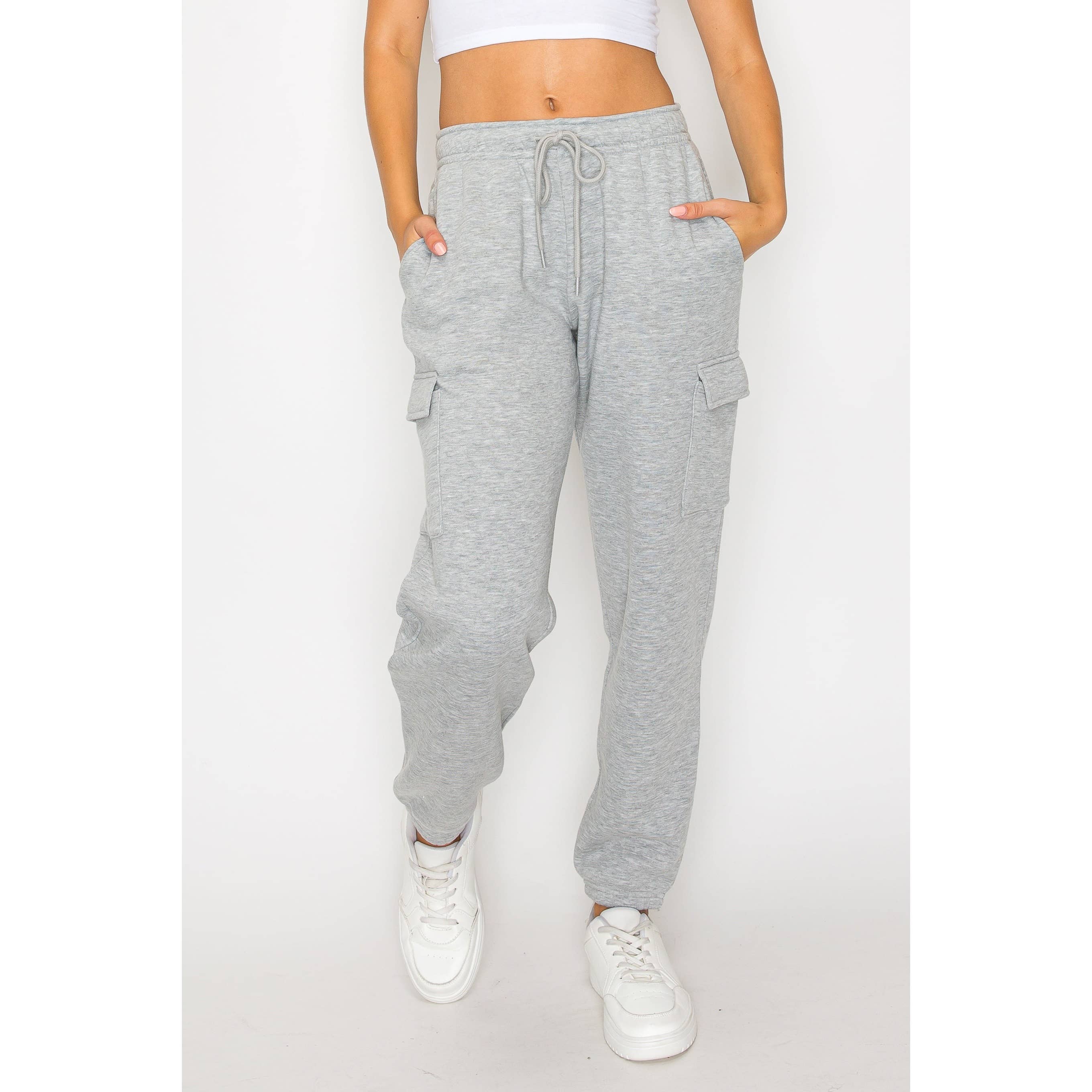 Timeless - Wholesale Athletic Sweatpants/Joggers - Women's - Cargo Fleece Relaxed Sweatpants1