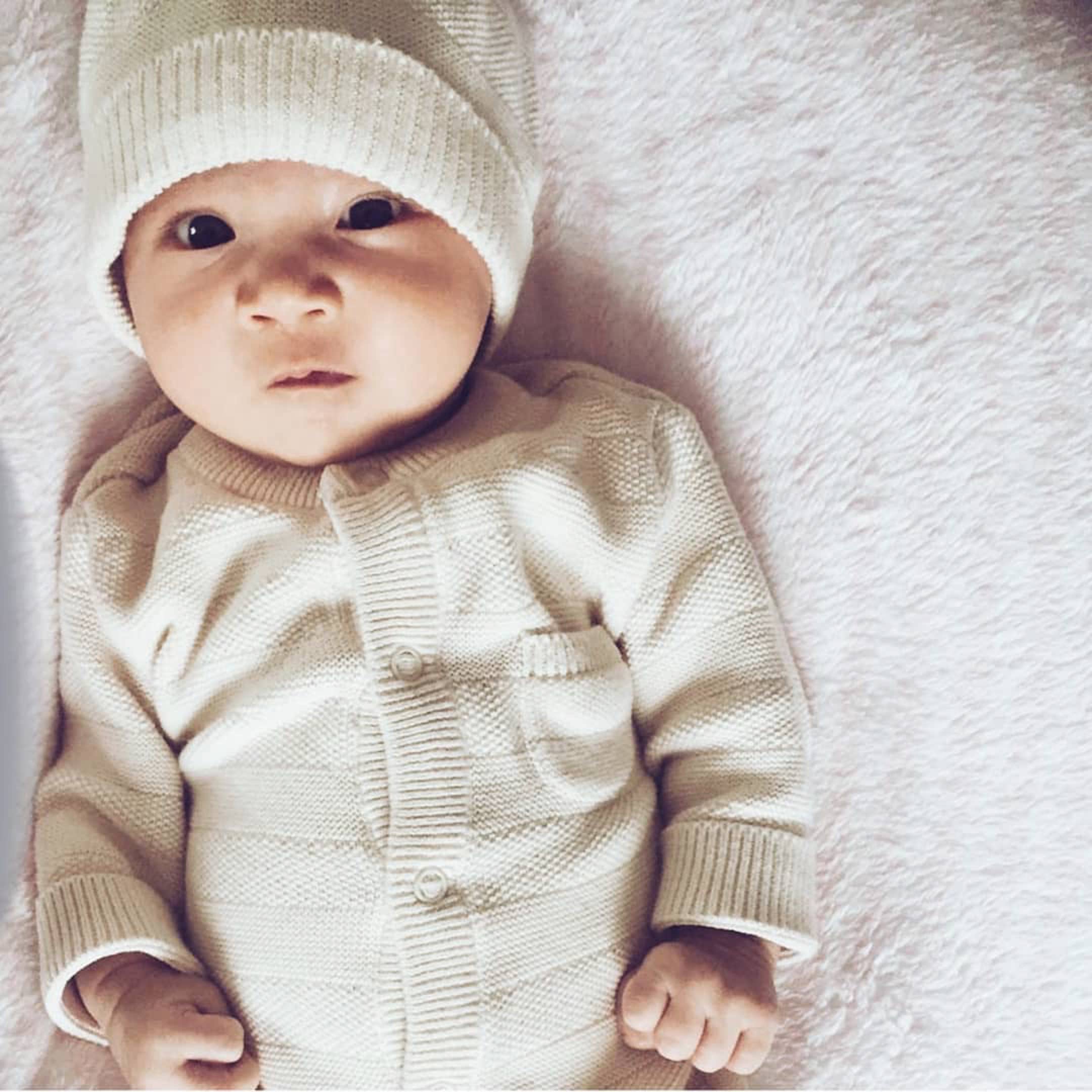 Viverano Organics – gorro de malha - Bebé por atacado – Gorro Milan Round Hat Sweater Knit Baby Beanie (algodão orgânico)8