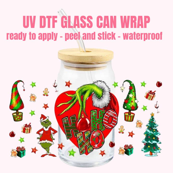 UV DTF Cup Wrap Kerst 95 voor wholesale door One Stop Cups