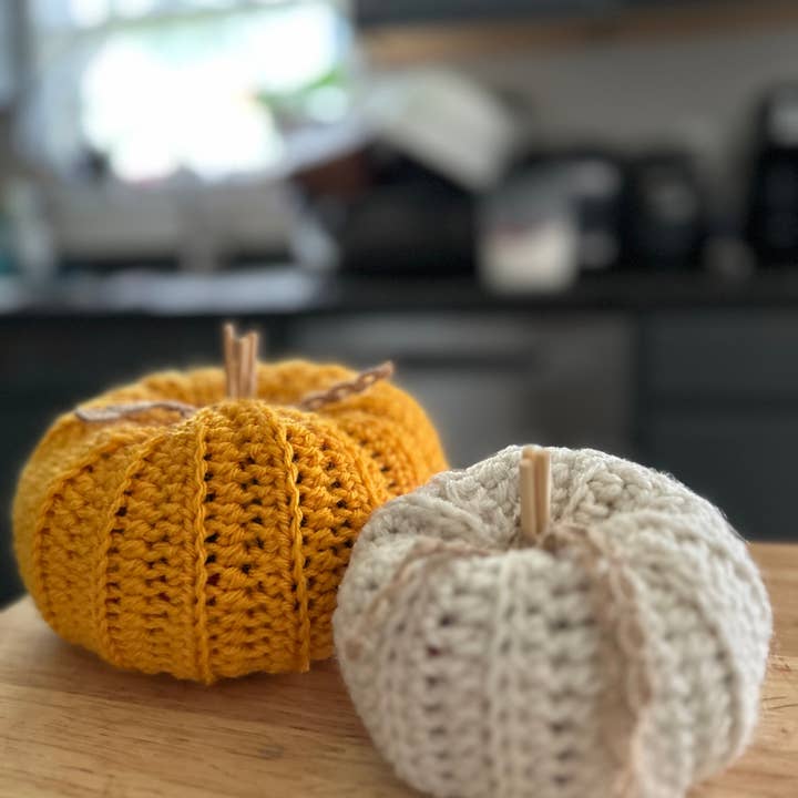 Rustic Yarn Pumpkin, Crochet Fall Decor, Handmade(Small) for wholesale by Touch of Nature Boutique