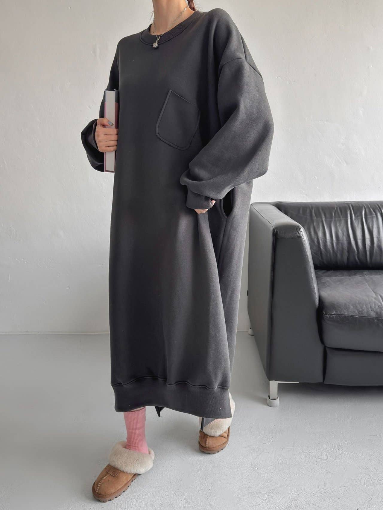Little Light - Wholesale Dress - Women's - Cozy Long Fleece Ops — Made in Korea14