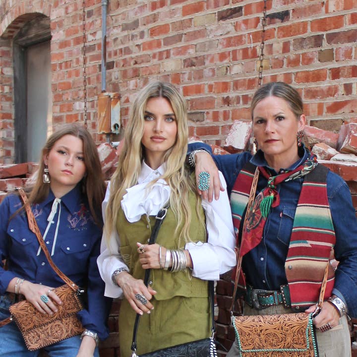 Tooled Western Crossbody Handbag for wholesale by Rafter T Ranch Company