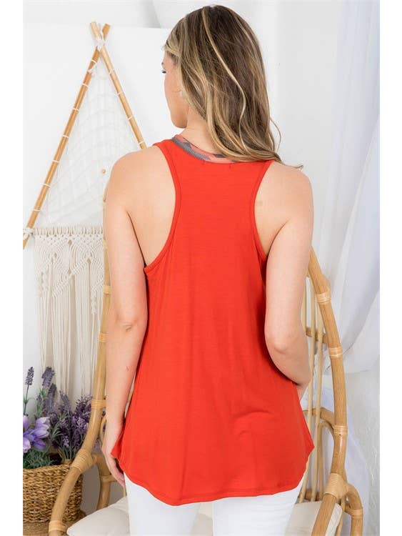 Avery - Venta al por mayor Túnica - Mujer - TOP DE BLOQUE DE COLOR ESTAMPADO AZTECA AV1129-PEYTON4